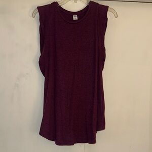 Sleeveless Burgundy Women's Top
